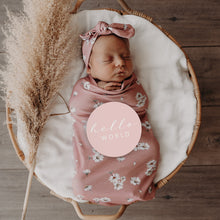 Load image into Gallery viewer, Snuggle Hunny Kids | Reversible Milestone Cards, Daisy & Musk Pink-Be.YOU.bébé