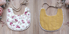 Load image into Gallery viewer, Reversible Floral Tie Bib-Be.YOU.bébé