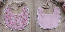 Load image into Gallery viewer, Reversible Floral Tie Bib-Be.YOU.bébé