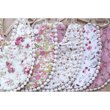 Load image into Gallery viewer, REVERSIBLE FLORAL TIE BIBS