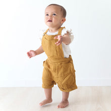Load image into Gallery viewer, MIA LINEN OVERALLS | MUSTARD