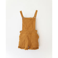 Load image into Gallery viewer, Mia Linen Overalls | Mustard-Be.YOU.bébé