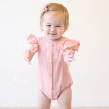 Load image into Gallery viewer, EVA FLUTTER SLEEVE ROMPER | PINK