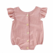 Load image into Gallery viewer, Eva Flutter Sleeve Romper | Pink-Be.YOU.bébé