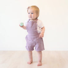 Load image into Gallery viewer, MIA LINEN OVERALLS | PURPLE
