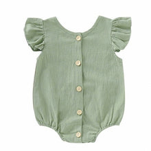Load image into Gallery viewer, Eva Flutter Sleeve Romper | Sage-Be.YOU.bébé