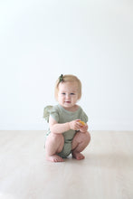 Load image into Gallery viewer, Eva Flutter Sleeve Romper | Sage-Be.YOU.bébé