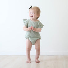 Load image into Gallery viewer, EVA FLUTTER SLEEVE ROMPER | SAGE