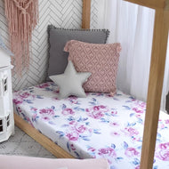 Snuggle Hunny Kids | Fitted Cot Sheet | Lilac Skies-Be.YOU.bébé