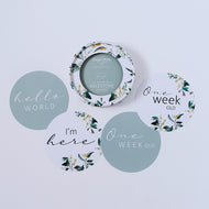Snuggle Hunny Kids | Reversable Milestone Cards, Eucalypt & Sage-Be.YOU.bébé