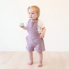 Load image into Gallery viewer, MIA LINEN OVERALLS | PURPLE
